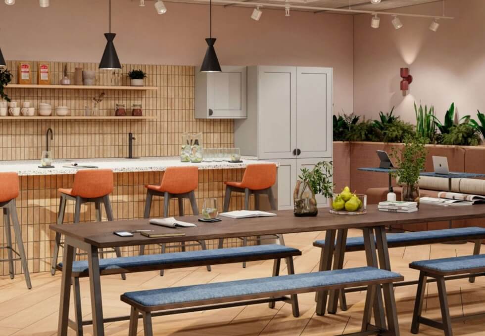 Dedicated kitchenette at Wood Crescent, Knight Frank in White City