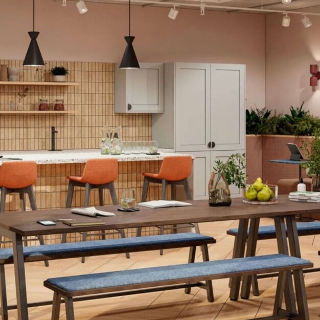 Dedicated kitchenette at Wood Crescent, Knight Frank in White City