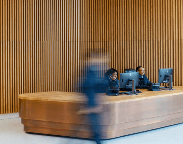 The reception at Ariel Way, F W White City Ltd in White City