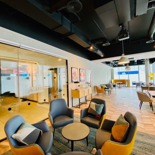 A breakout area in Cavell Street, Ark Property Investments Ltd (Holiday Inn), Whitechapel