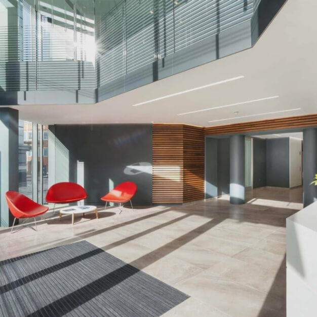 Foyer area in Worple Road, Workspace Group Plc, Wimbledon