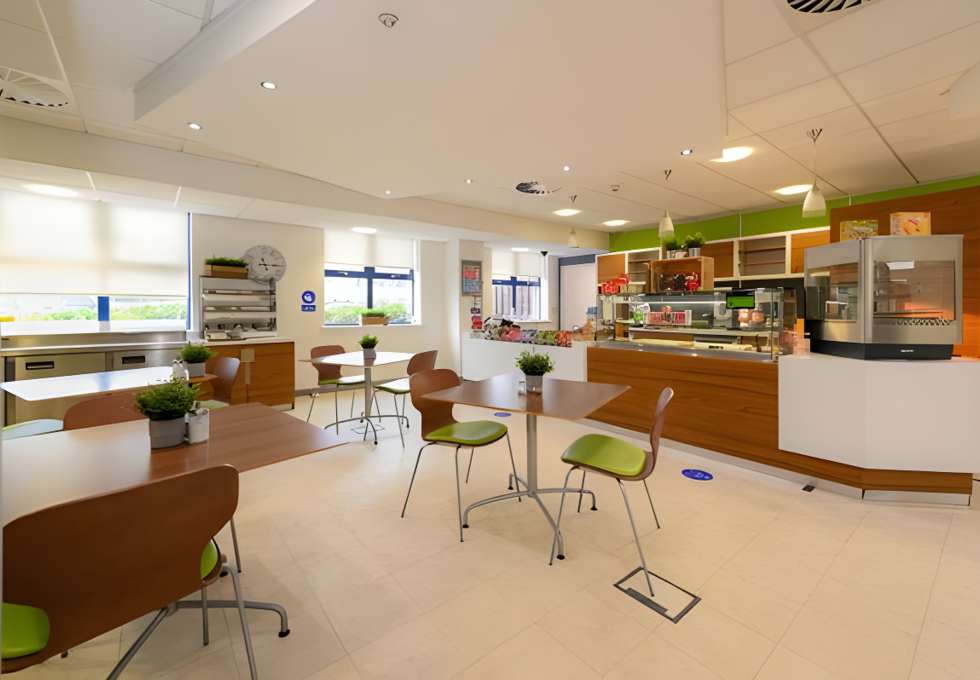 Café facility at Delta Bank Road, Wizu Workspace (Gateshead)