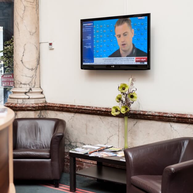 Foyer area at Collingwood Street, SocUK Ltd in Newcastle