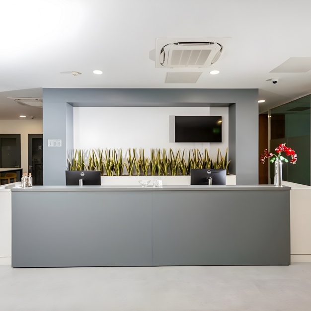 The reception at Cobalt Business Park, Regus in Newcastle