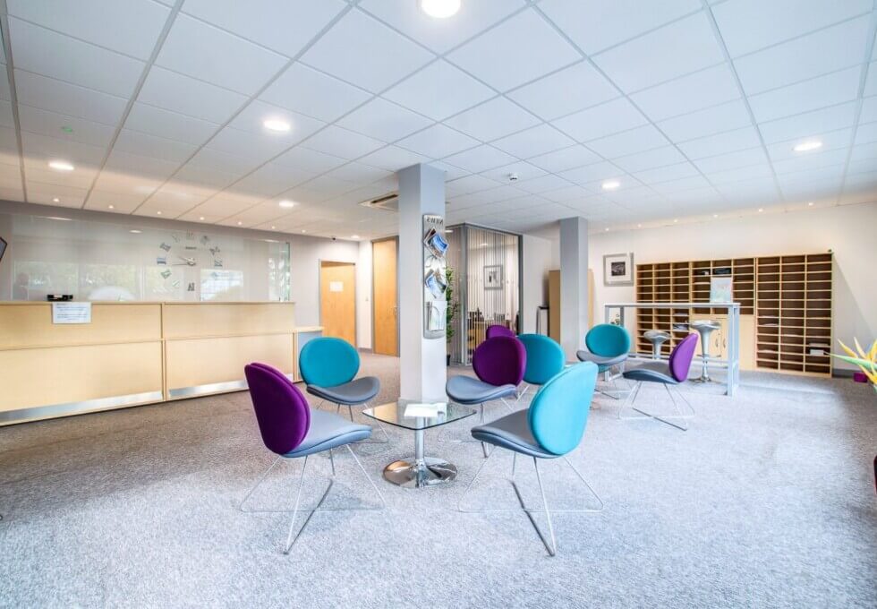 The reception at The Grainger Suite, Omnia Offices in Newcastle