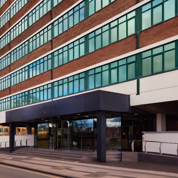 The building at Stamford New Road, Bruntwood in Altrincham