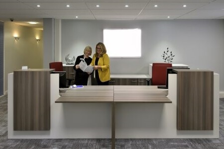 The reception at Thursby Road, UBC UK Ltd in Bromborough