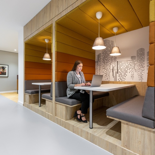 The communal space at Centenary Way, Regus in Eccles