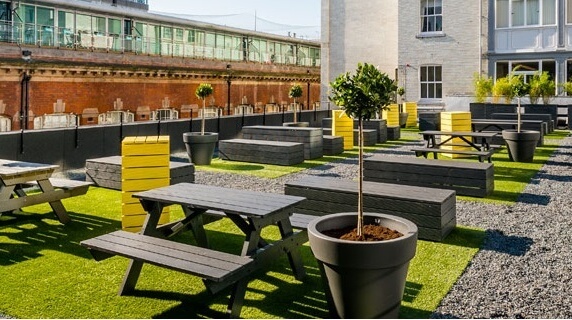 Outdoor space at Bixteth Street, Bruntwood in Liverpool