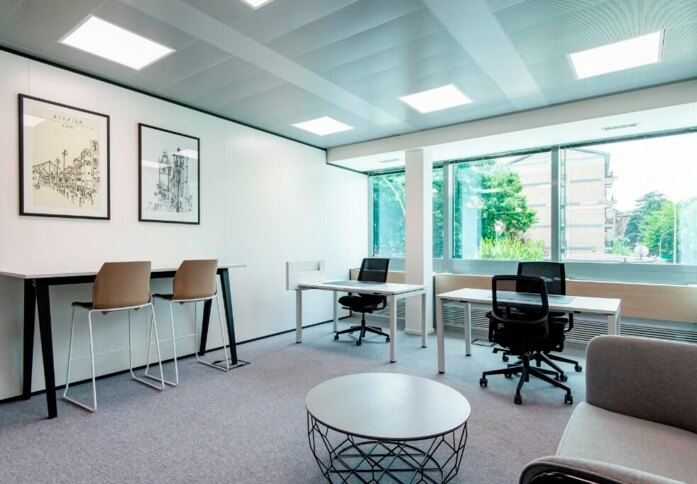 The communal space at Edge Lane, Regus in Liverpool