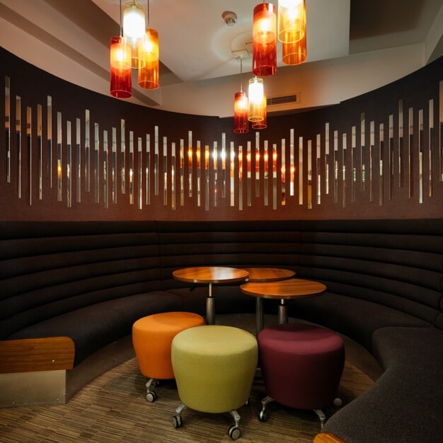 A breakout area in Piccadilly, Biz Hub, Manchester