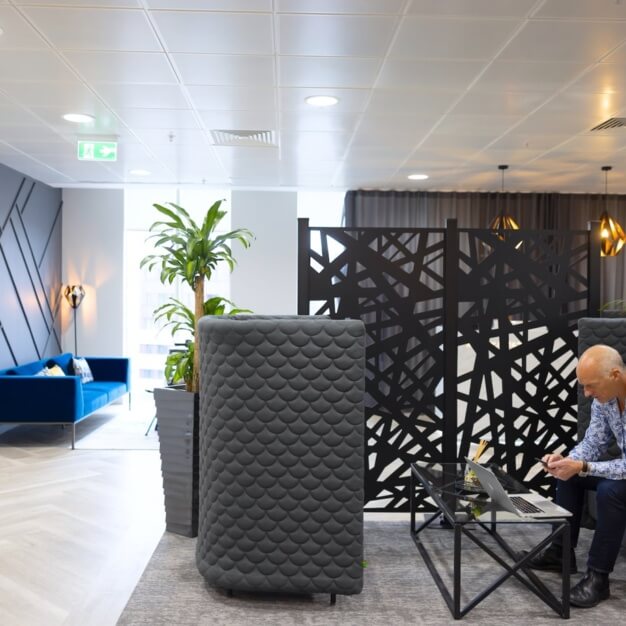 A breakout space at Piccadilly Place, Orega in Manchester