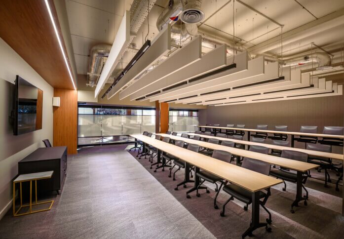 An event space at Exchange Quay, Citibase in Manchester