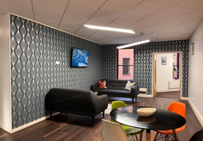 Breakout area at Bridge Street, Logix Business Services Ltd in Manchester