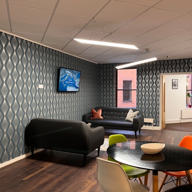 Breakout area at Bridge Street, Logix Business Services Ltd in Manchester