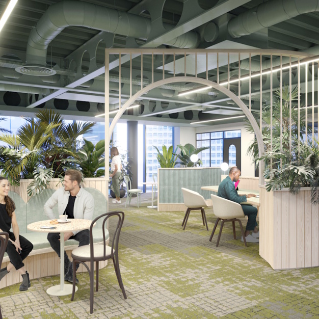 Breakout area at Embankment, X and Why Ltd in Manchester