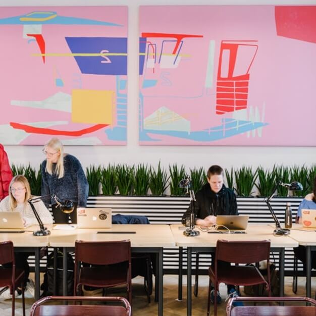 Enjoy the communal space in Corporation Street, WeWork in Manchester