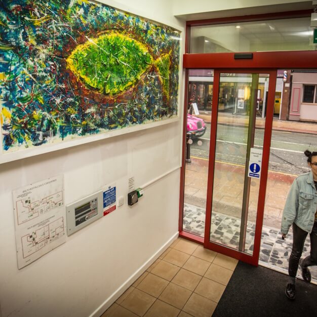 Foyer area in Oldham Street, The Ethical Property Company Plc, Manchester