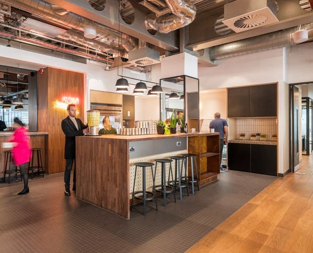 Kitchenette at Quay Street, WeWork in Manchester