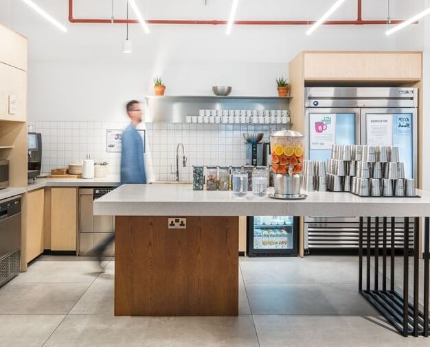 Kitchenette at St Peter's Square, WeWork in Manchester