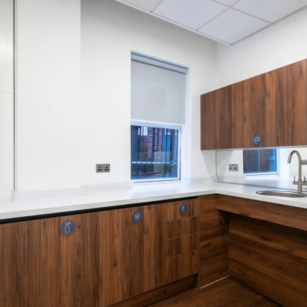 Kitchenette at Tib Lane, Regus in Manchester