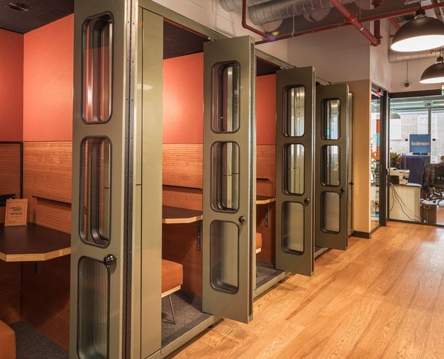 Phone booth at Quay Street, WeWork in Manchester