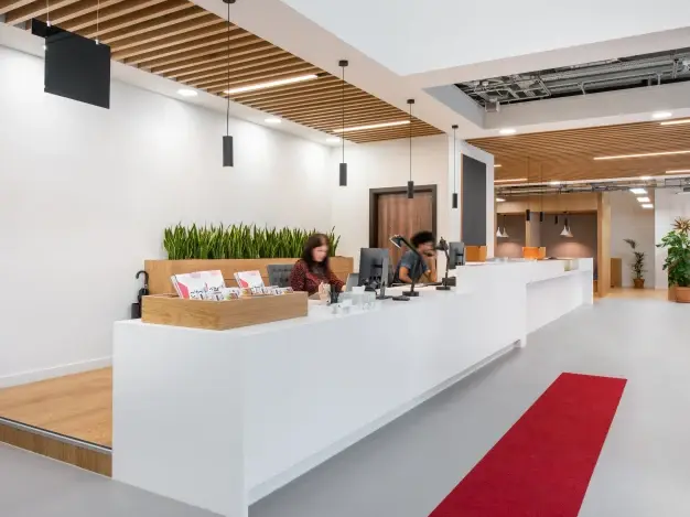 Reception area at Deansgate, Regus in Manchester