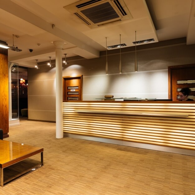 Reception area at Piccadilly, Biz Hub in Manchester