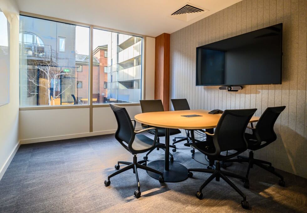 The boardroom at Exchange Quay, Citibase in Manchester