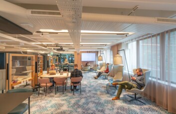 The communal space at Piccadilly, Bruntwood in Manchester