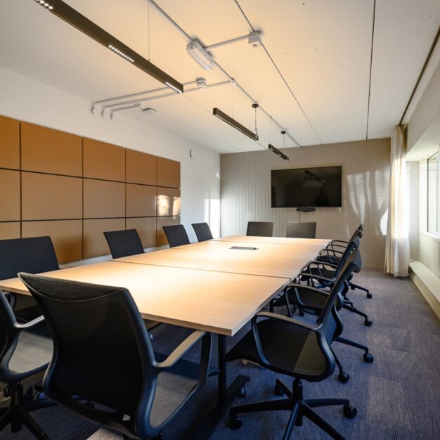 The meeting room at Exchange Quay, Citibase in Manchester