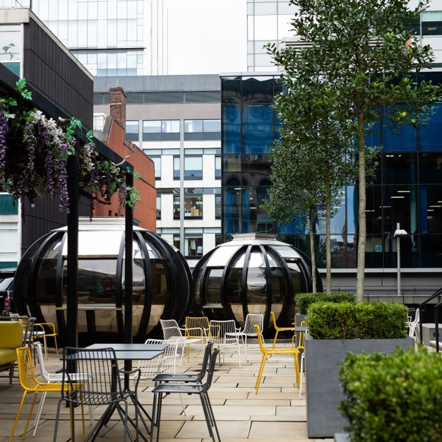 The outdoor area at Charlotte Street, Bruntwood in Manchester