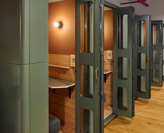The phone booth at St Peter's Square, WeWork in Manchester