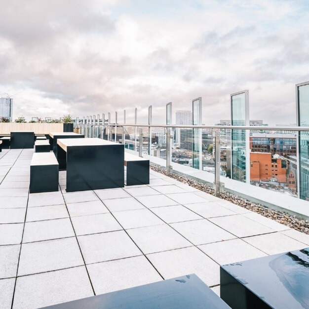 Use the roof terrace at Brown Street, Landmark Space (Manchester)