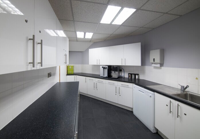Kitchenette at The Pavilions, Regus in Preston