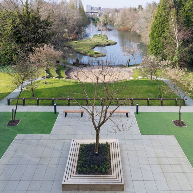 Outdoor space at Lakeside Drive, Pure Offices (Warrington)