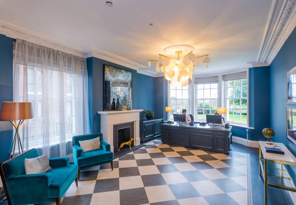 Reception area at Greenalls Avenue, Bruntwood in Warrington
