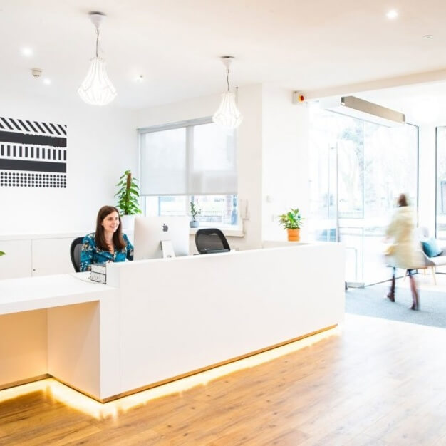 The reception at Sankey Street, Equinox Properties Ltd in Warrington
