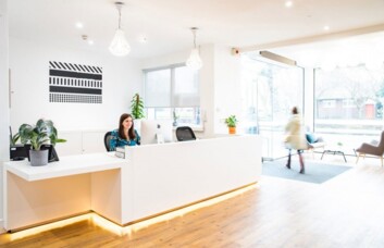 The reception at Sankey Street, Equinox Properties Ltd in Warrington