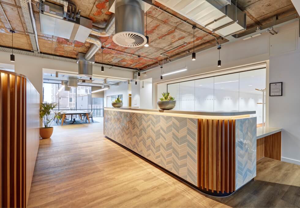Reception area at High Street, Clockwise Limited in Belfast