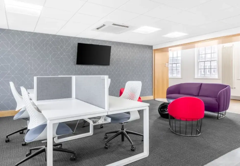 The communal space at Bridge Street, Regus in Belfast