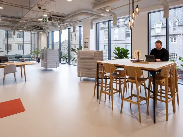 A breakout area in Broad Street, Regus, Aberdeen
