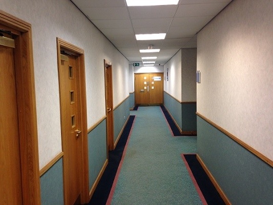 The hallway in Carron Way, Little Offices Limited, Cumbernauld
