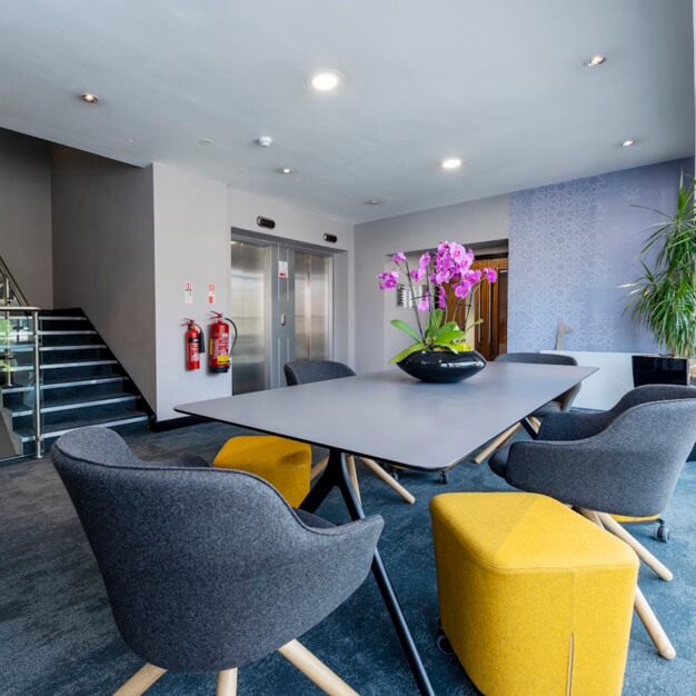 A breakout area in Andersons Road, Pure Offices, Edinburgh