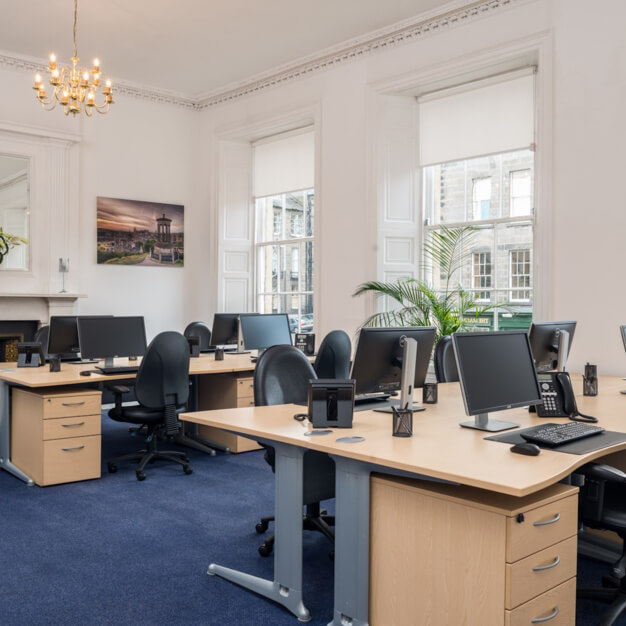 Dedicated workspace, Albany Street, Hudson House Business Centre in Edinburgh