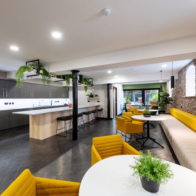The breakout area in Andersons Road, Pure Offices - Edinburgh