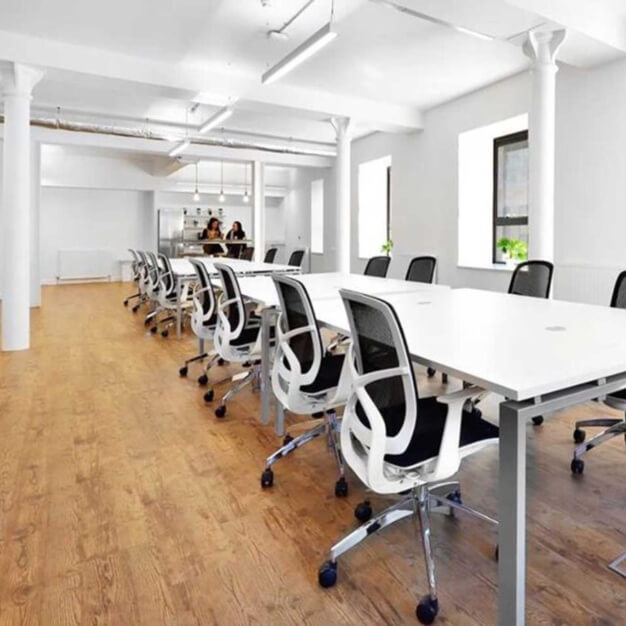 The communal space at Links Place, Smart Serviced Offices (Foxglove Offices) in Edinburgh