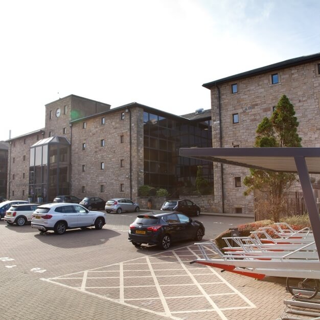 The parking at Andersons Road, Pure Offices in Edinburgh