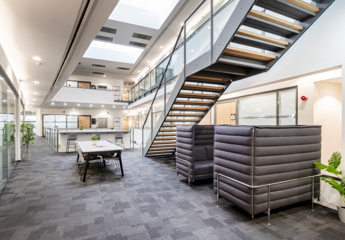 Breakout area at Ainslie Road, Pure Offices in Glasgow