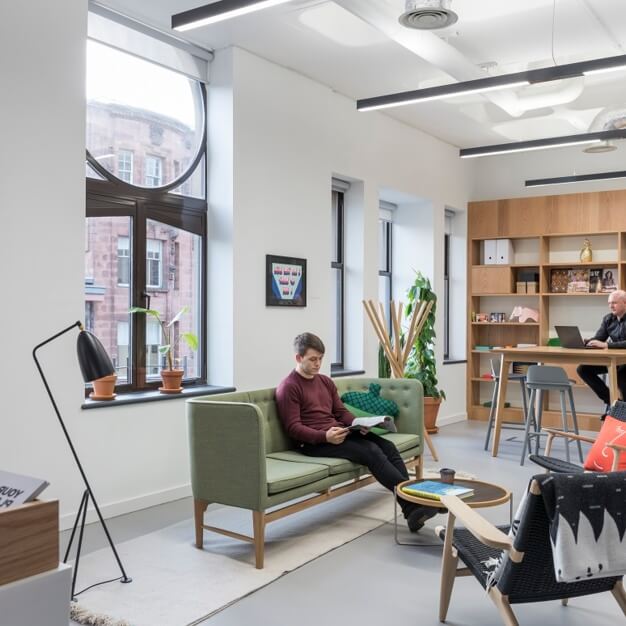 Breakout area at West George Street, Regus in Glasgow